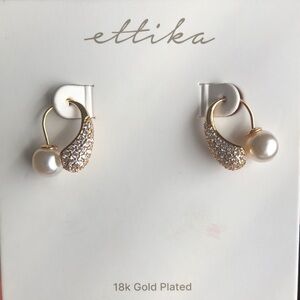 Ettika gold plated drop earrings. NWT
